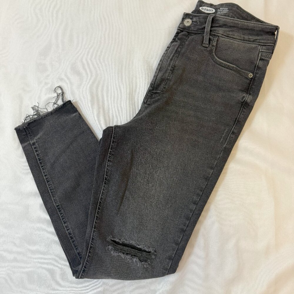Old Navy Extra High-Waisted Rockstar 360° Stretch Super-Skinny Jeans Size 10